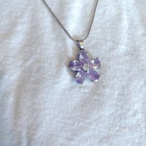 Purple Flower Necklace